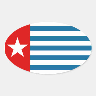 west papua oval sticker