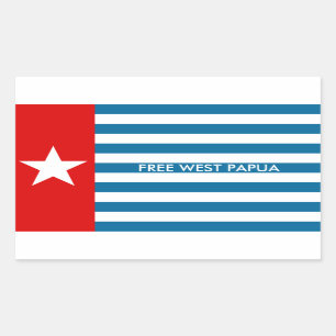 west papua rectangular sticker