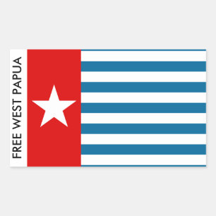 west papua rectangular sticker