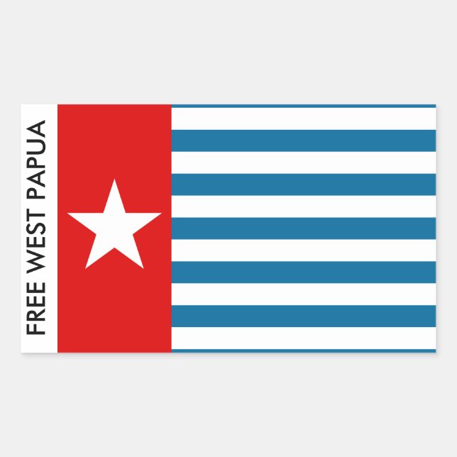 west papua rectangular sticker (Front)