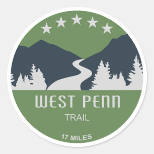 West Penn Trail Pennsylvania Classic Round Sticker