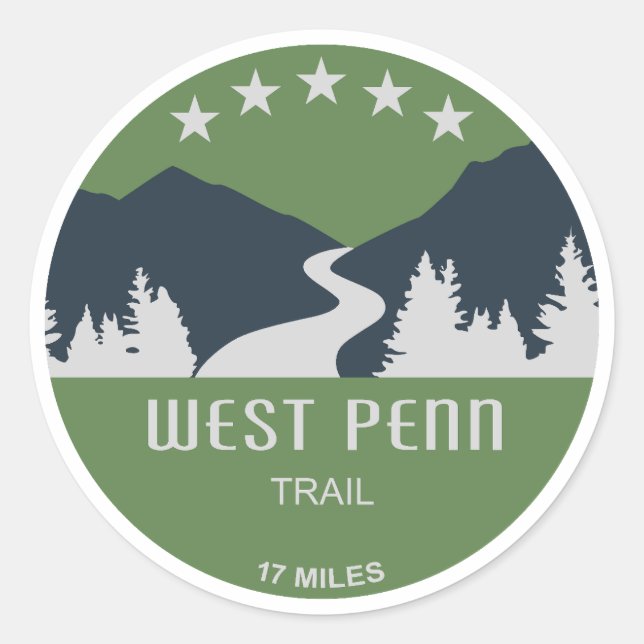 West Penn Trail Pennsylvania Classic Round Sticker (Front)