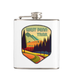 West Penn Trail Pennsylvania Colours Hip Flask