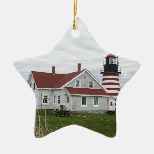 West Quoddy Ceramic Tree Decoration (Front)