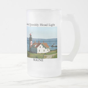 West Quoddy Head Light, Maine Frosted Mug
