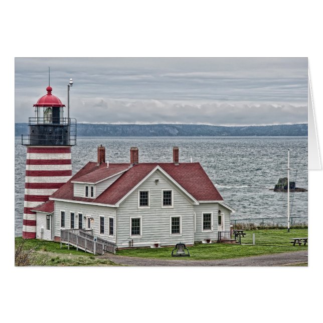 West Quoddy Head Lighthouse Card (Front Horizontal)
