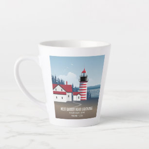 West Quoddy Head Lighthouse Latte Mug