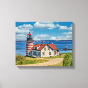 West Quoddy Head Lighthouse, Lubec, Maine Canvas Print
