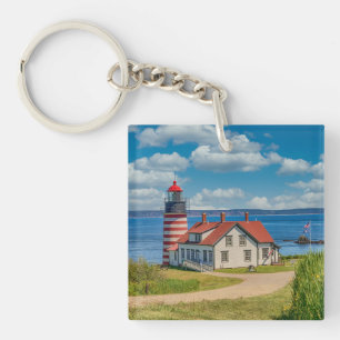 West Quoddy Head Lighthouse, Lubec, Maine Key Ring