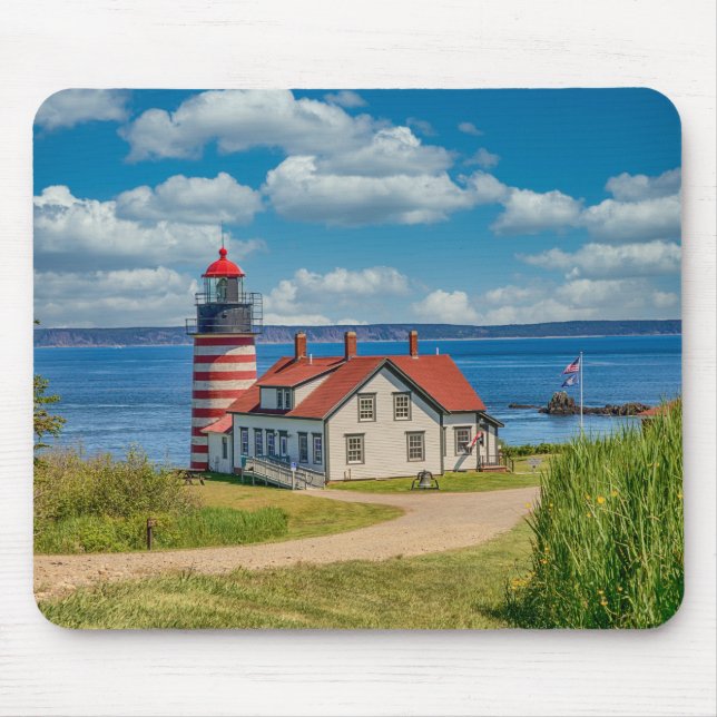 West Quoddy Head Lighthouse, Lubec, Maine Mouse Mat (Front)