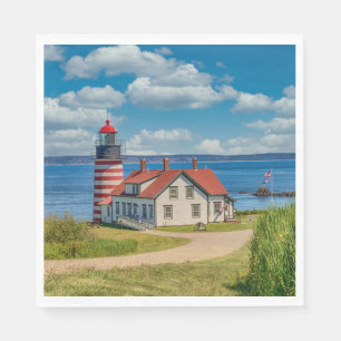 West Quoddy Head Lighthouse, Lubec, Maine Napkin