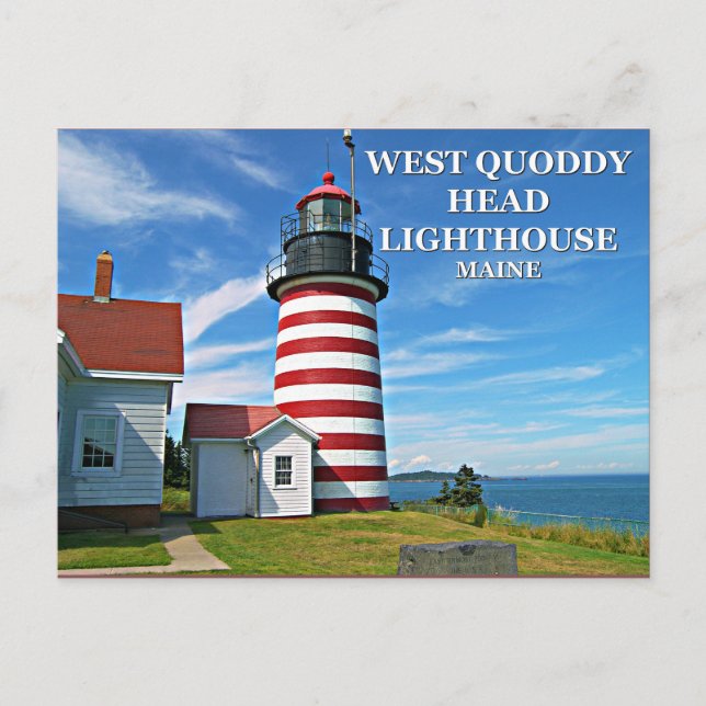 West Quoddy Head Lighthouse, Maine Postcard (Front)