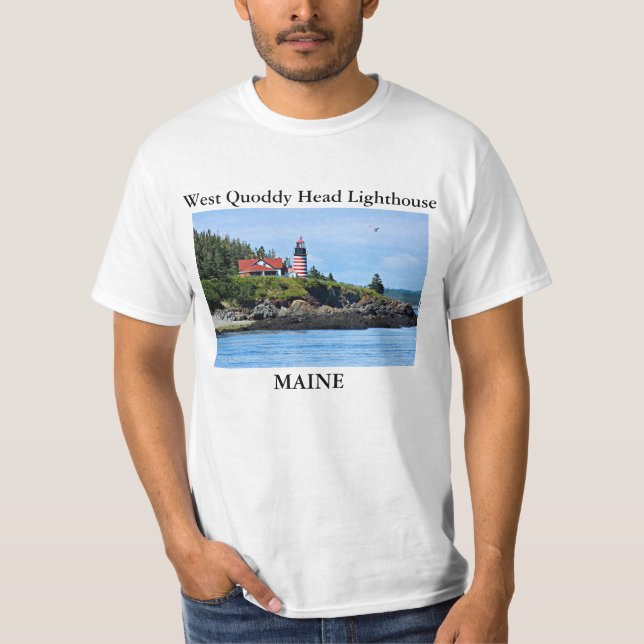 West Quoddy Head Lighthouse, Maine T-Shirt (Front)