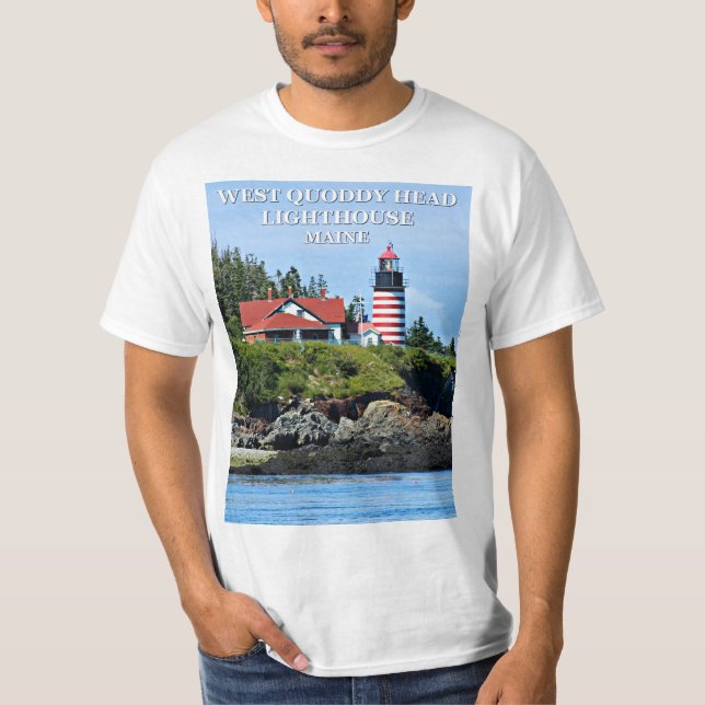 West Quoddy Head Lighthouse, Maine T-Shirt (Front)