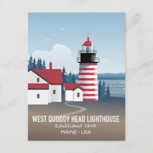 West Quoddy Head Lighthouse Postcard
