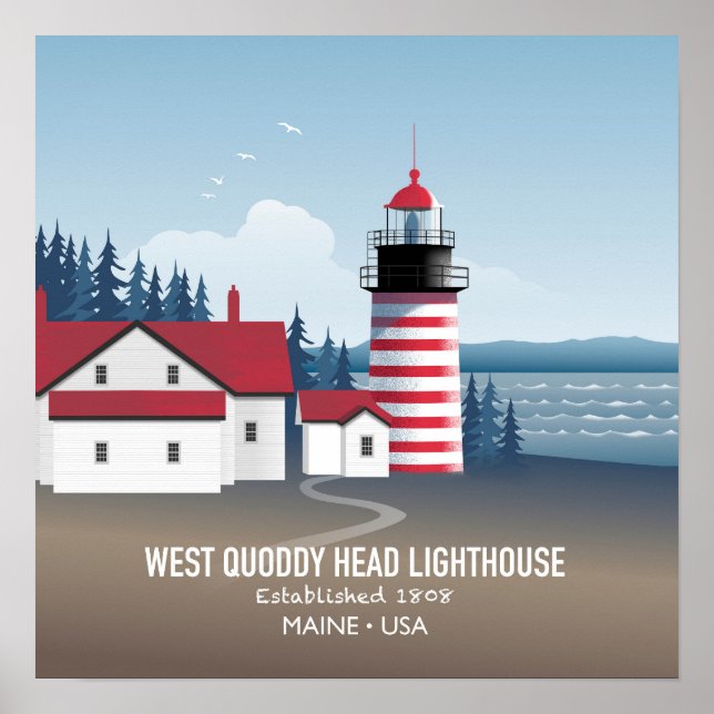 West Quoddy Head Lighthouse Poster (Front)