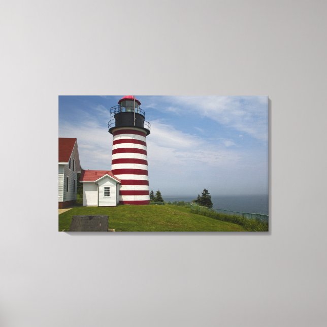 West Quoddy Head Lighthouse State Park is the Canvas Print (Front)