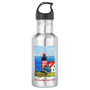West Quoddy Head Maine Lighthouse  532 Ml Water Bottle