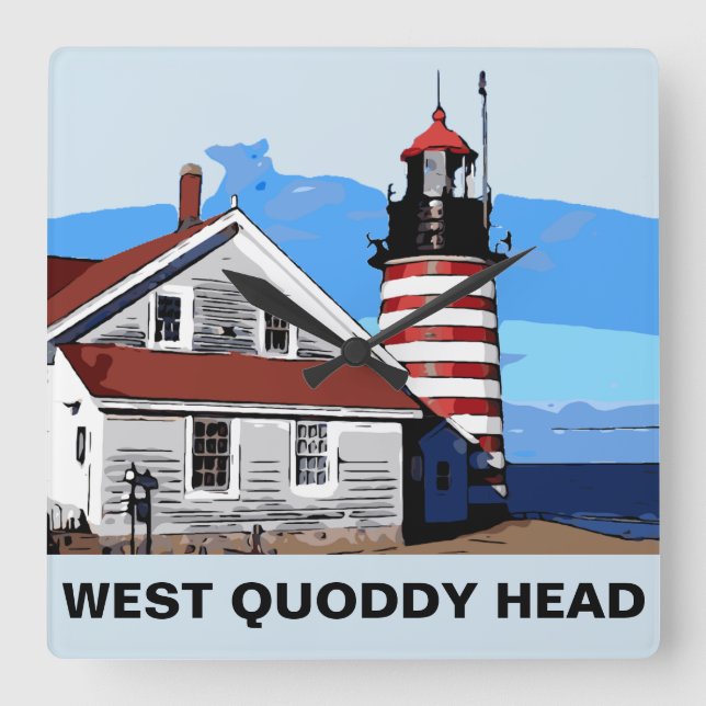 WEST QUODDY HEAD SQUARE WALL CLOCK (Front)