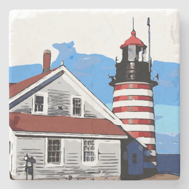 WEST QUODDY HEAD STONE COASTER (Front)
