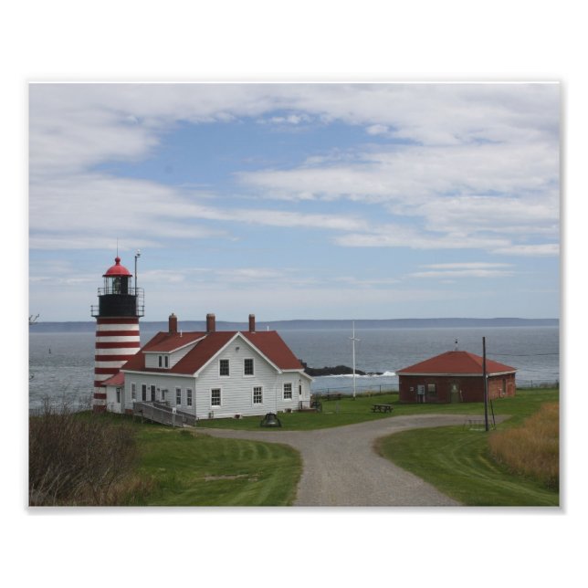 West Quoddy Lighthouse Photo Print (Front)