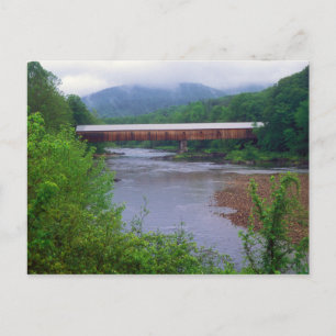 West River Covered Bridge Dummerston VT Postcard