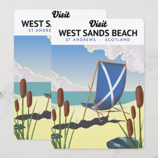 West Sands Beach, St Andrews Scotland Invitation