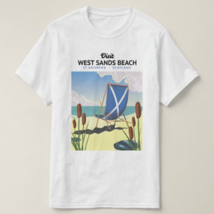 West Sands Beach, St Andrews Scotland T-Shirt