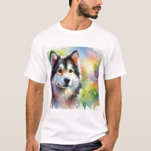 West Siberian Laika 100724AREF119 - Watercolor T-Shirt
