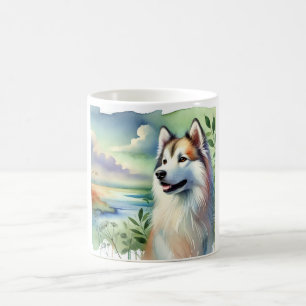 West Siberian Laika Dog 010924AREF144 - Watercolor Coffee Mug