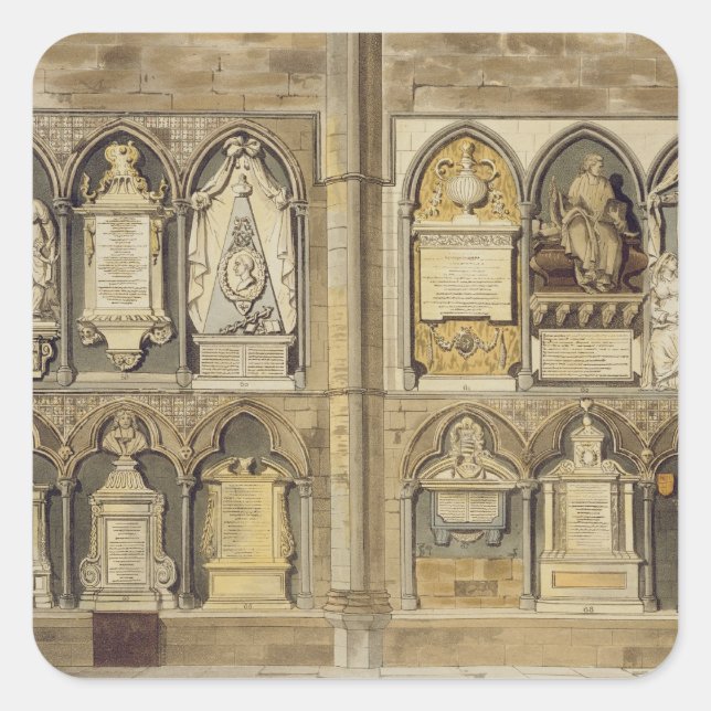 West Side of Poet's Corner, plate 24 from 'Westmin Square Sticker (Front)