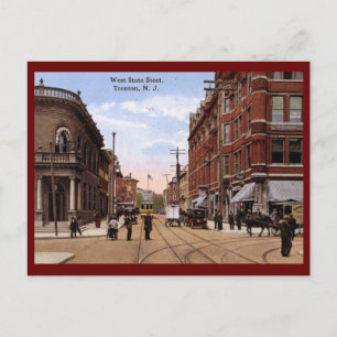 West State St., Trenton NJ 1915 Vintage Postcard