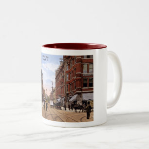 West State St., Trenton NJ 1915 Vintage Two-Tone C Coffee Mug