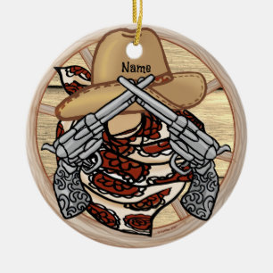 West Texas Cowboy  Ceramic Tree Decoration