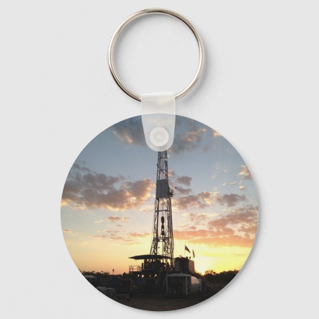 West Texas Drilling Rig Key Ring (Front)