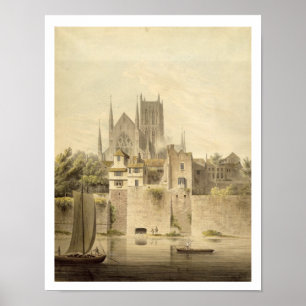 West View of Worcester Cathedral, 1798 (w/c on pap Poster
