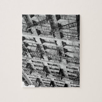 West Village Manhattan tenement fire escape puzzle