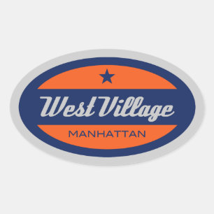 West Village Oval Sticker