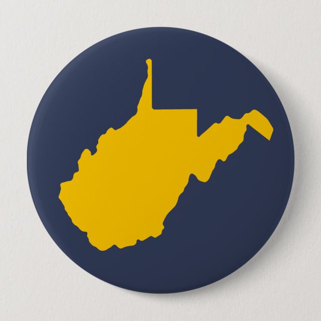 West Virginia 10 Cm Round Badge (Front)