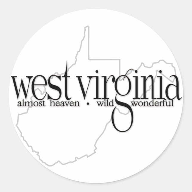 West Virginia_AHWW-lite Classic Round Sticker (Front)