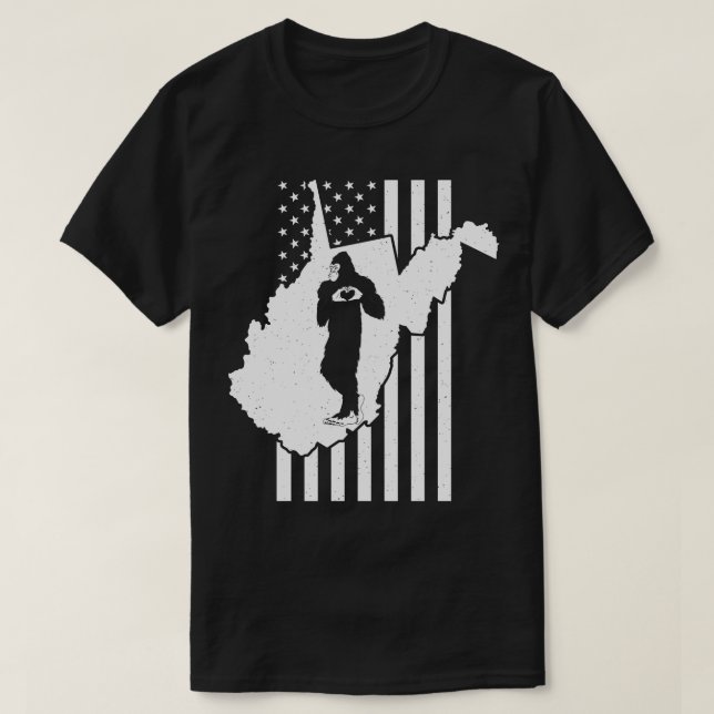 West Virginia American Flag T-Shirt (Design Front)
