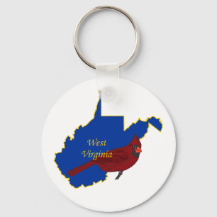 West Virginia and Cardinal Key Ring