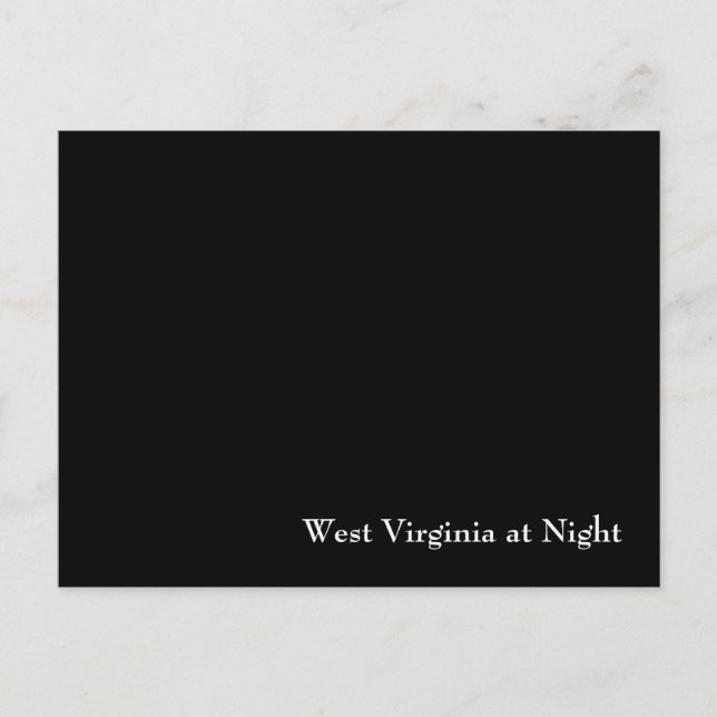 West Virginia at Night Postcard (Front)