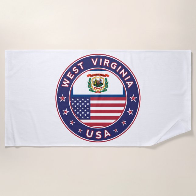 West Virginia Beach Towel (Front)