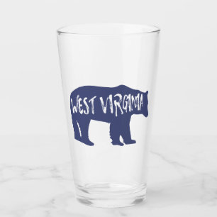 West Virginia Bear Glass