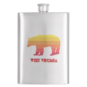 West Virginia Bear Hip Flask