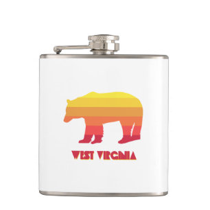 West Virginia Bear Hip Flask