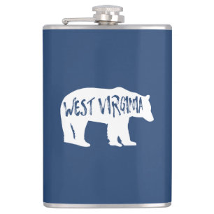 West Virginia Bear Hip Flask