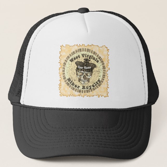 West Virginia Biker  Trucker Hat (Front)