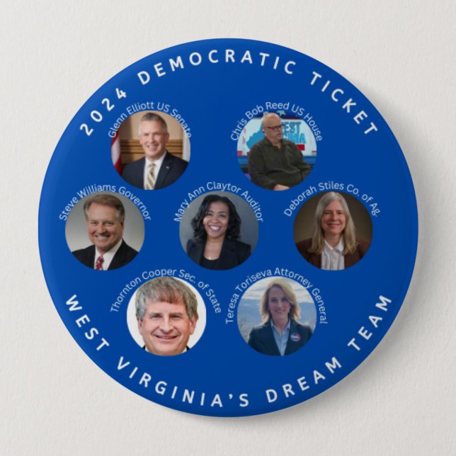 West Virginia (CD-1) Dream Ticket button (Front)